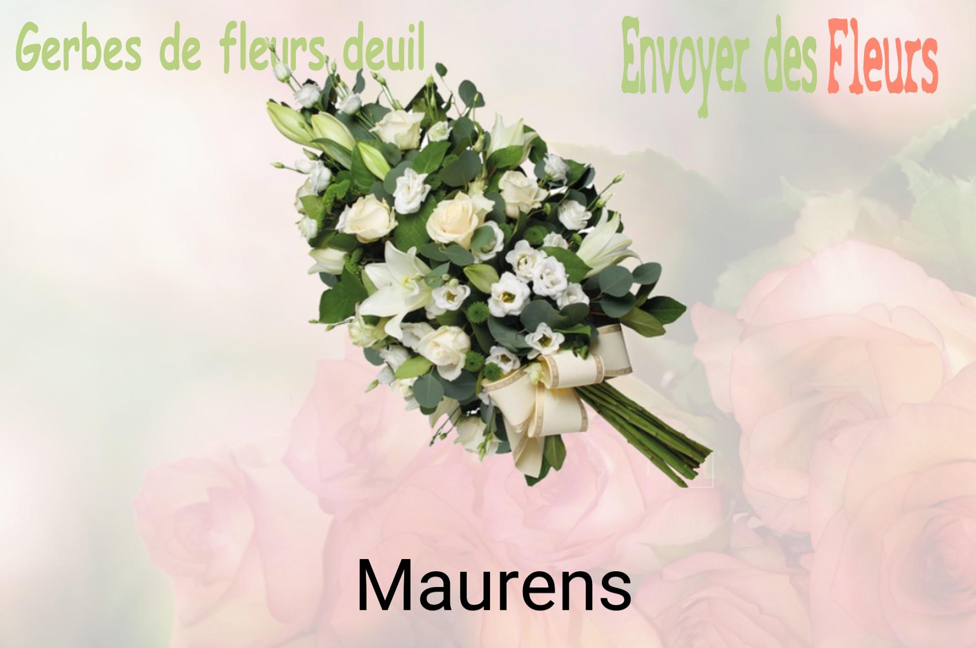 Gerbe de fleurs de deuil livrée à Maurens